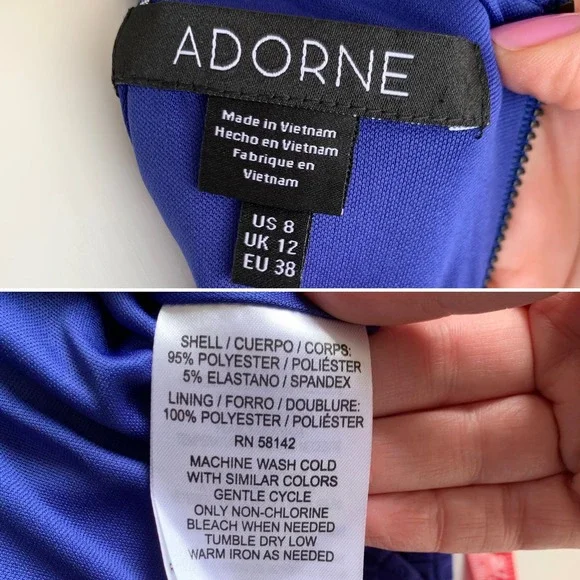 Adorne Sleeveless Scuba Knit Flare Mini Dress in Blue Size 8 - Picture 8 of 9